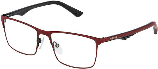 Police Metal Prescription Eyeglass Frame Black VK543 0SA1