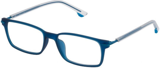Police Metal Prescription Eyeglass Frame Blue VK060 962M