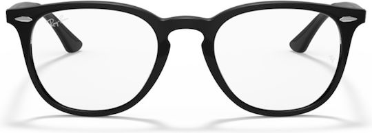 Unisex Ray-ban Rx7159 2000 Eyeglass Frames Round Plastic Black 50mm