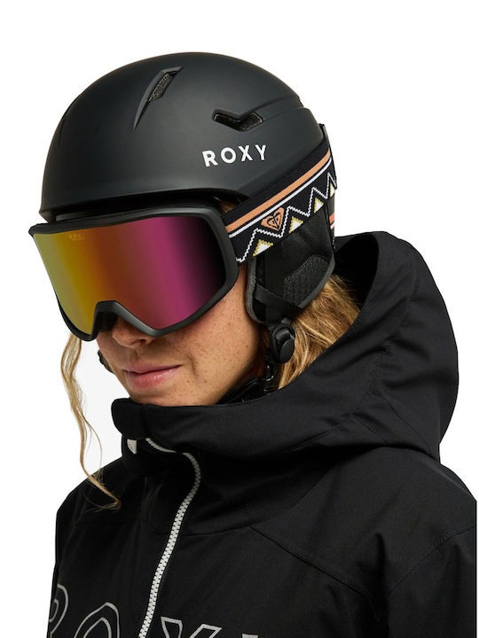 Roxy Izzy ERJTG03242 KYH0 Ski & Snowboard Goggles Adults Black with Mirror Lens / Polarized in Black Color