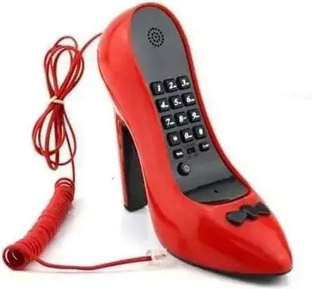Gabel Kabelgebundenes Telefon Büro Rot G0439