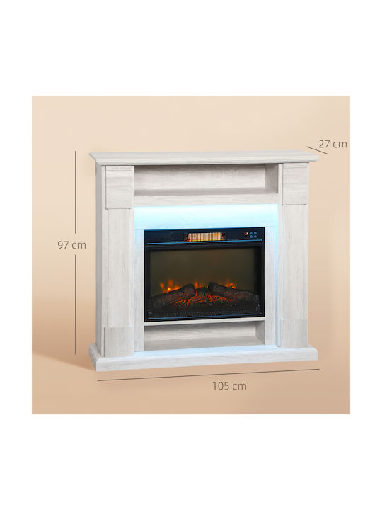 HomCom Șemineu Electric 1800W 105x27cm HomCom Șemineu Electric 1800W 105x27cm