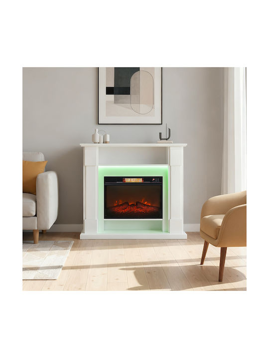 HomCom Επιδαπέδιο Ηλεκτρικό Τζάκι 1800W 105x27cm