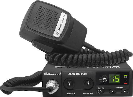 Midland Alan 100 Plus Car CB 4W with Monochrome Screen