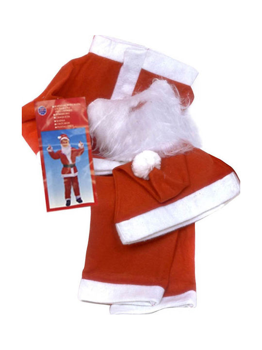 Santyboy Комплект Детски Коледен Костюм Дядо Коледа Полиестер Червен Santyboy Комплект Детски Коледен Костюм Дядо Коледа Полиестер Червен