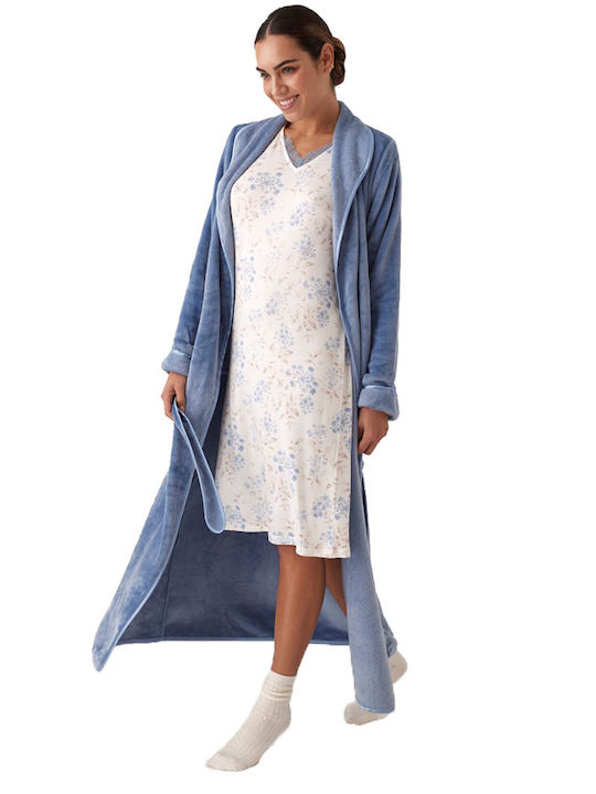 Promise Winter Women's Robe Blue