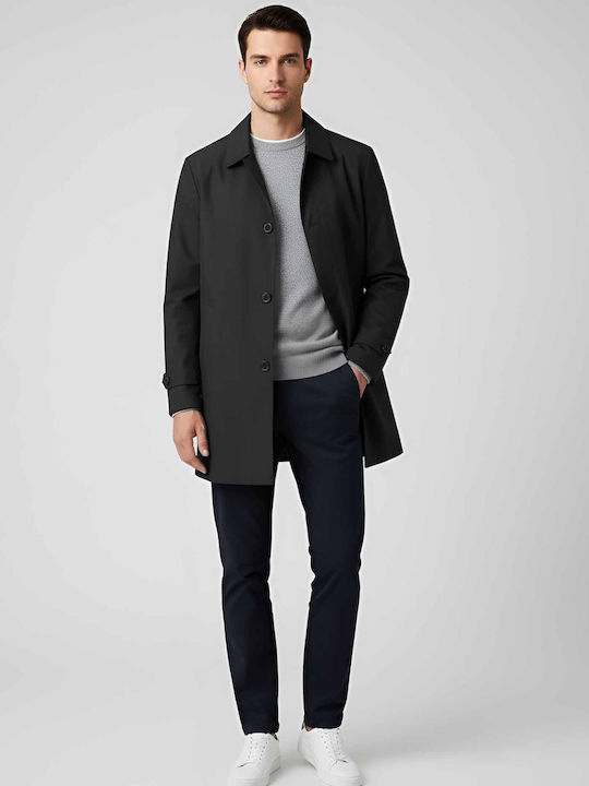 Men's Trenchcoat Blue Black