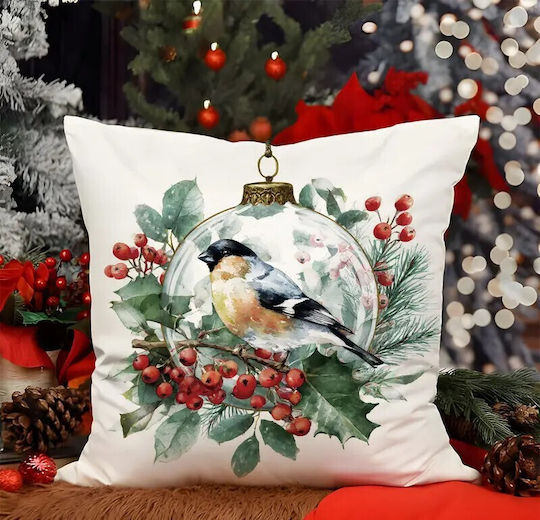 By Queen Limited Festive Edition Pillow Case Bird Ornament Design 45x45cm
