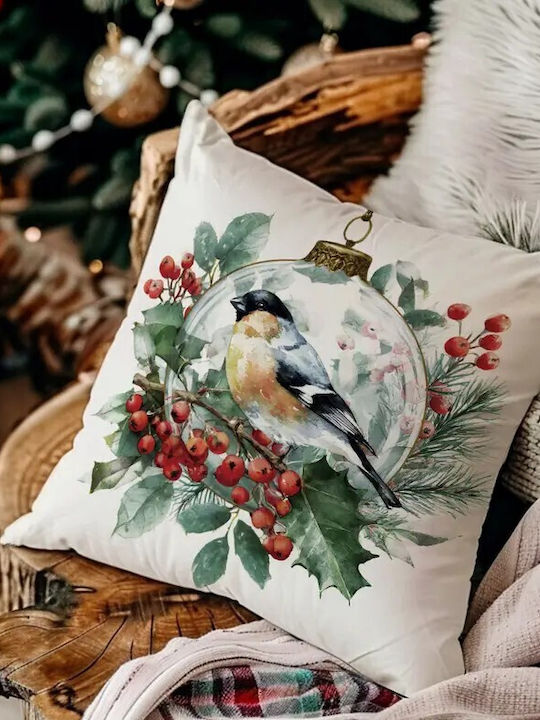 By Queen Limited Festive Edition Μαξιλαροθήκη Bird Ornament Design 45x45εκ