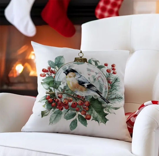 By Queen Limited Festive Edition Pillow Case Bird Ornament Design 45x45cm
