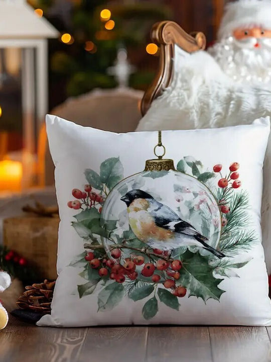 By Queen Limited Festive Edition Μαξιλαροθήκη Bird Ornament Design 45x45εκ