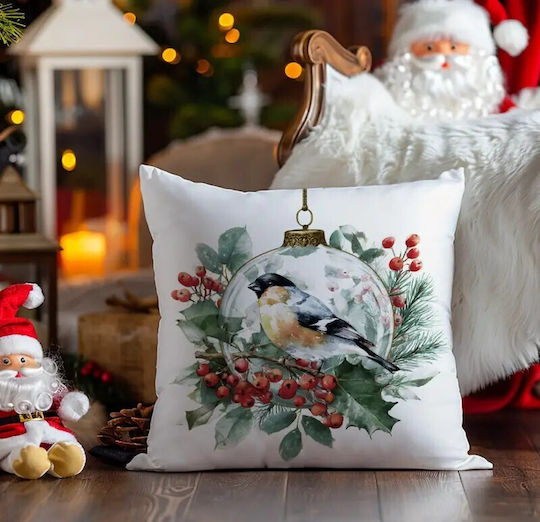 By Queen Limited Festive Edition Pillow Case Bird Ornament Design 45x45cm
