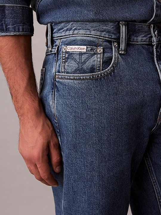 90's Men's Jeans Pants with Regular Straight Fit Blue