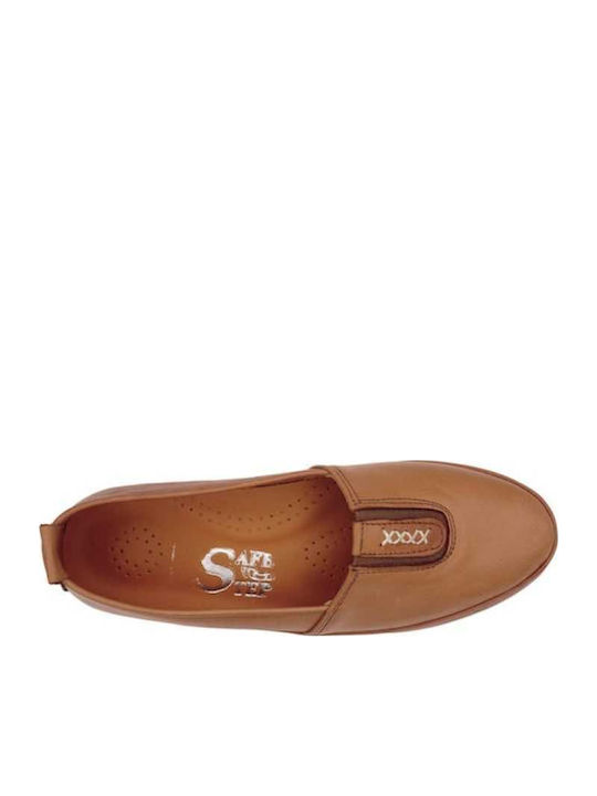 Anatomische Damen Slip-Ons Leder Tabac Braun