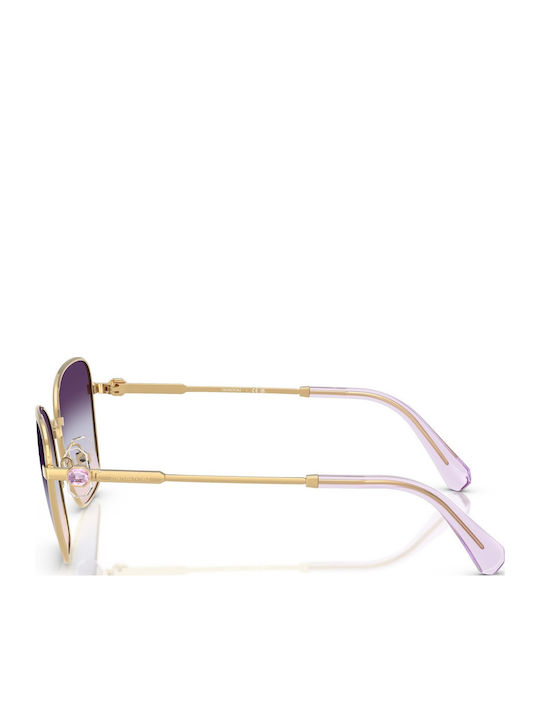 Swarovski Ochelari De Soare Pentru Femei Cu Ramă Metalică Aurie Și Lentile Aurii Degrade SK7029 4036U7