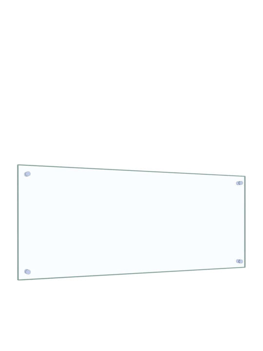 Backsplash Panel Kitchen 2 Pcs Transparent 100 x 40 cm Tempered Glass 3415431 Transparent