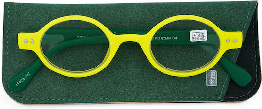 Optosquad Lesebrille +4.00 in Gelb Farbe OPT9960-4