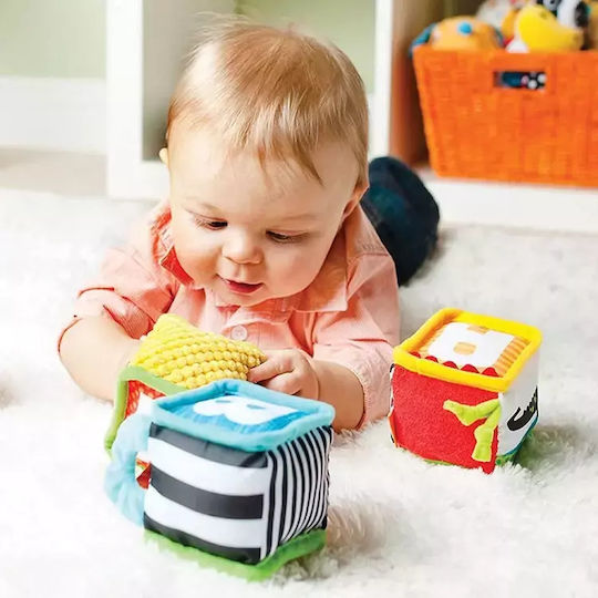 Kidscom Κύβος Δραστηριοτήτων Discovery & Play Soft Block από Ύφασμα για 6+ Μηνών