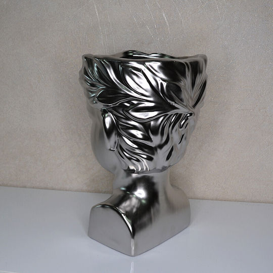 Velve Βάζο Ασημένιο Ασημί 14x14xΥ25cm Velve Βάζο Ασημένιο Ασημί 14x14xΥ25cm