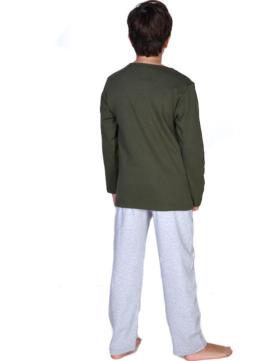 Comfort Kinder Schlafanzug Winterlich Green