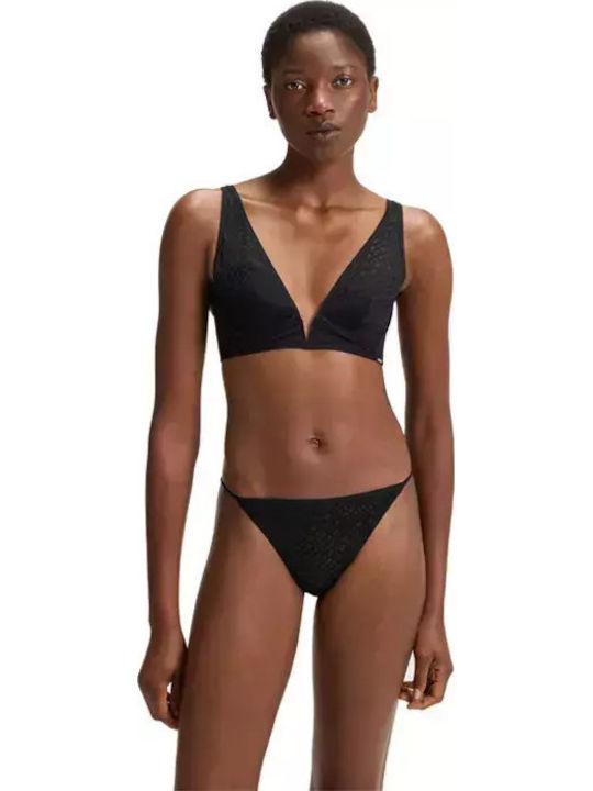 Γυναικείο String με Δαντέλα Black
