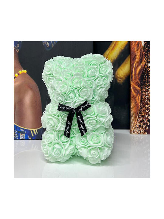 Floral Teddy Bear Foam Roses 25 Cm Hand-decorated Gift Box Light Green Floral Teddy Bear Foam Roses 25 Cm Hand-decorated Gift Box Light Green