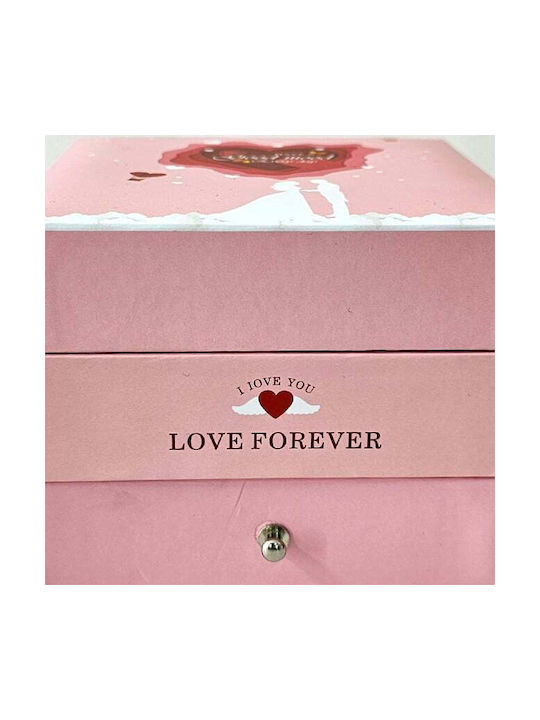 "love Wishes" Аксесоар Кутия Печатано Съобщение Романтичен Дизайн Чекмедже Девет Сапунени Рози Подаръчна Чанта Розова