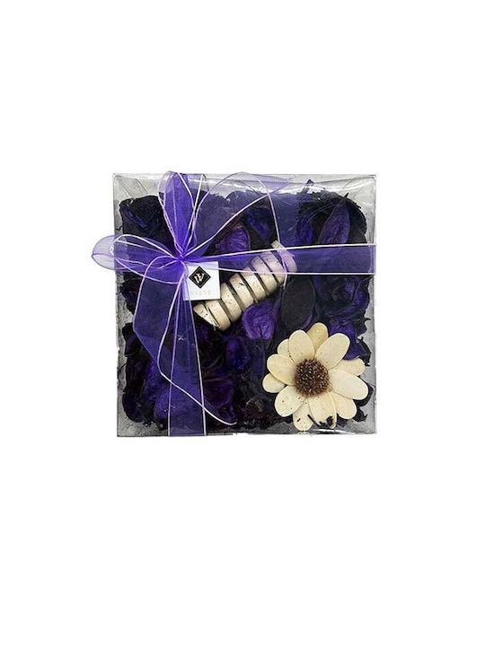 Aranjament Floral În Cutie Rotundă Trandafiri Săpun Ciocolată Belgiană Flori Uscate Parfumate Albastre