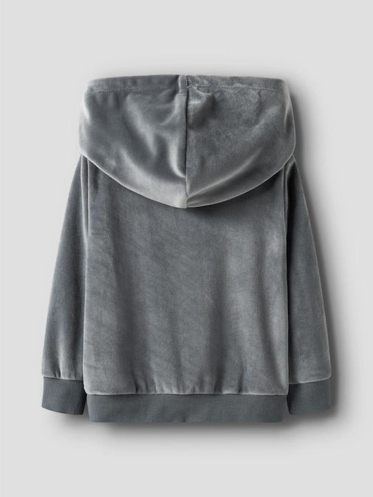 Kinderstrickjacke mit Kapuze Lava Smoke