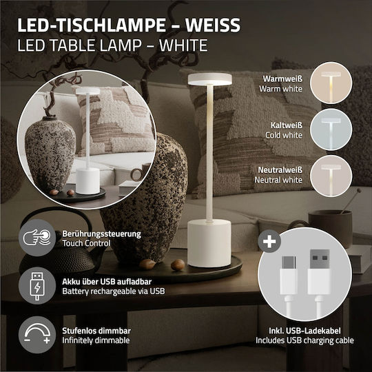 ML-Design Διακοσμητικό Φωτιστικό LED 8x8x34.5εκ.