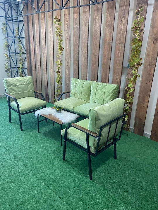 Garden & Outdoor Furniture Set Living Room Green with Pillows