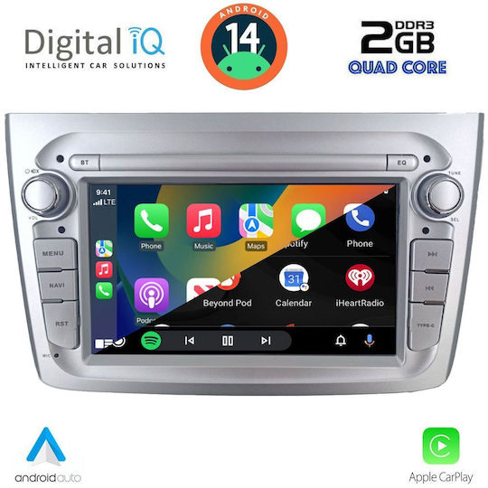 Digital IQ Car Audio System for Alfa Romeo Mito 2008-2018 (Bluetooth/USB/AUX/WiFi/GPS/Apple-Carplay/Android-Auto) with Touch Screen 7"