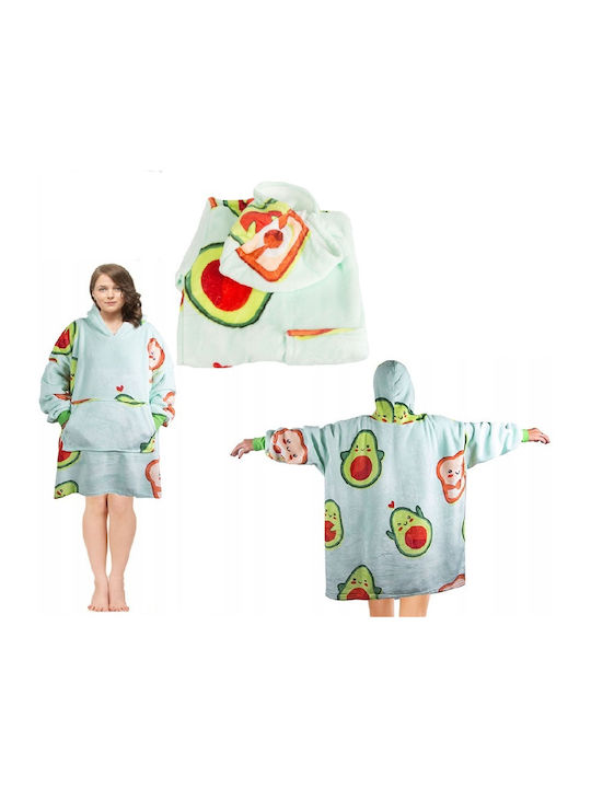 Pătură Polar Fleece Cu Mâneci 80x80cm Avocado And Toast