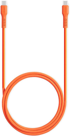 TTEC USB 2.0 Cable USB-C male - USB-C 60W PD Πορτοκαλί 1.2m