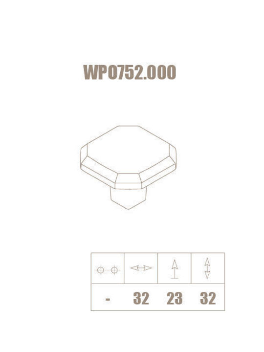 Giusti Knopf Möbelgriff aus Metallisch Copper WPO752/D1 1Stück