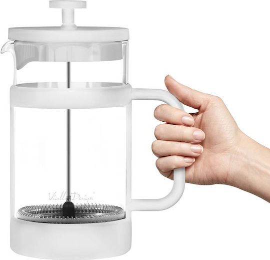Vialli Design Senso White French Press Tea Coffee 1 L