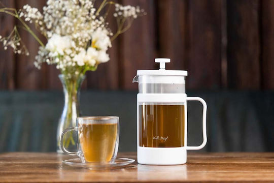 Vialli Design Senso White French Press Tea Coffee 1 L