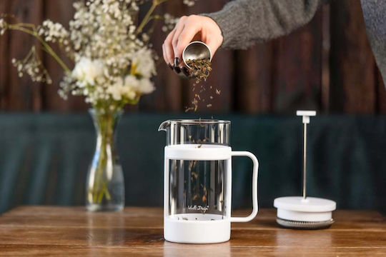 Vialli Design Senso White French Press Tea Coffee 1 L