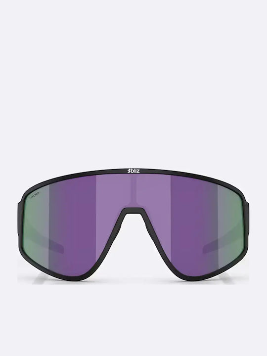 Bliz Unisex Γυαλιά Ηλίου με Μαύρο Κοκκάλινο Σκελετό και Πολύχρωμο Καθρέφτη Φακό