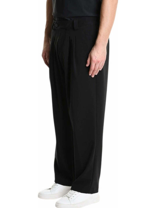 Pantaloni Chino Elastic cu Croială Normală Black