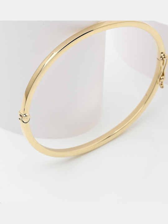 Lunaorocreations Women's Yellow Gold 14K Handcuff Bracelet Small