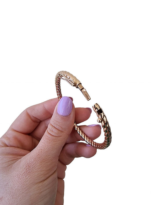 Lunaorocreations Women's Braided Handcuff Bracelet Yellow Gold 14K Small