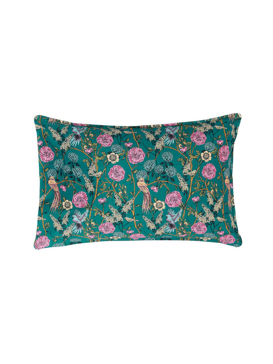 Kentia Duvet Cover Set Cotton Queen with 2 Pillowcases 220x240 Aperry Emerald Green - Pink - Warm Yellow