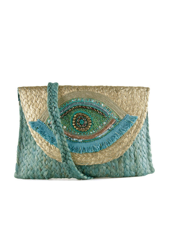 Straw Women's Bag Crossbody Light Blue