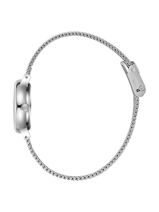 Lee Cooper Bracelet Damen Uhr mit Silber Metallarmband