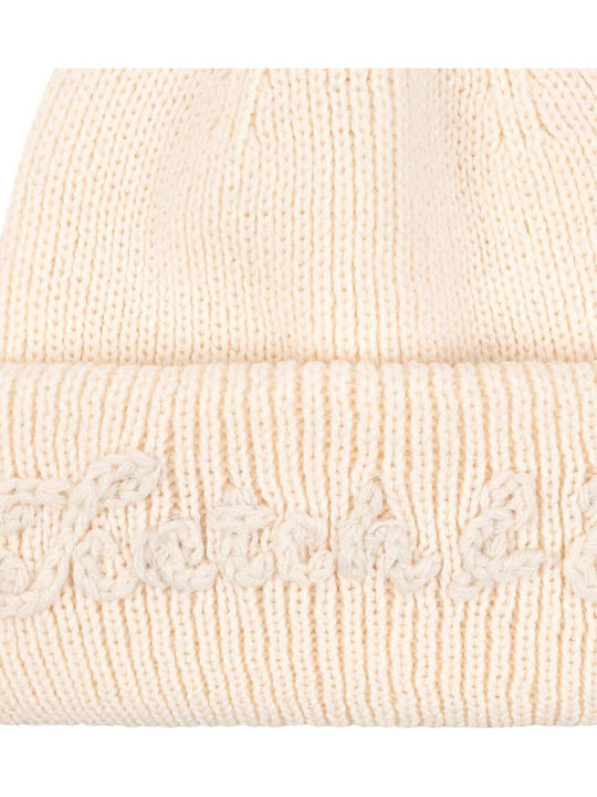 Beanie Unisex Σκούφος Πλεκτός σε Μπεζ χρώμα