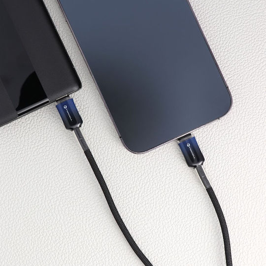 Forcell Редовна USB-C към Lightning кабел 27W Черен 1м