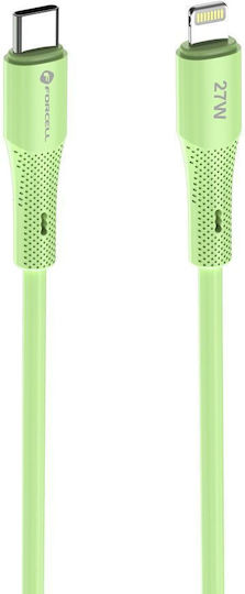 Forcell Regular la Cablu Lightning 27W Verde 1m