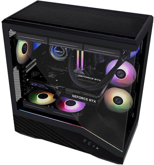 Lian Li Vector V100rx Gaming Midi Tower Κουτί Υπολογιστή με Πλαϊνό Παράθυρο Μαύρο