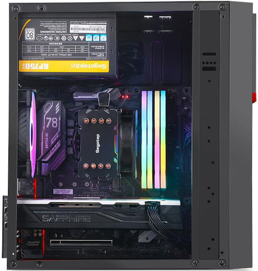 Segotep KNIGHT W3 Gaming Mini tower Carcasă Calculator cu Fereastră Laterală Negru